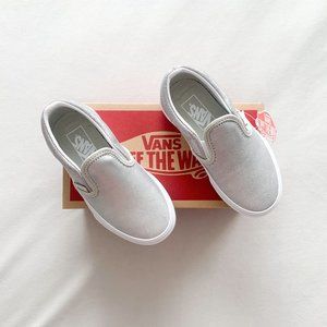 Vans Silver Classic Slip On Shoes